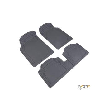 Lüks 5 Parça Kauçuk Paspas Seti - Gri- Her Araca Uygun Kesim Paylı Universal Dizayn