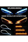 Far Üstü Ve Far içi 2 Renkli Kayar Sinyalli Gündüz Ledi 60 cm