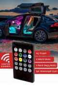 Araç Içi Aydınlatma Sorelis Kumandalı Müziğe Duyarlı 12 Led Ayak Altı Led - 7 Renk Rgb Pro