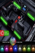 Araç Içi Aydınlatma Sorelis Kumandalı Müziğe Duyarlı 12 Led Ayak Altı Led - 7 Renk Rgb Pro