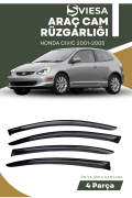 HONDA CIVIC 2001-2005  uyumlu oto camlara özel ölçü cam rüzgarlığı rüzgarlık