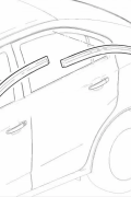 HONDA CIVIC 2006-2011  uyumlu oto camlara özel ölçü cam rüzgarlığı rüzgarlık