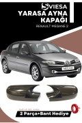 Renault Megane 2 Uyumlu Batman Yarasa Ayna Kapağı Piano Black