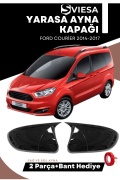 Ford Courier 2014-2017 Uyumlu Batman Yarasa Ayna Kapağı Piano Black