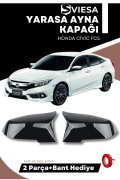 Honda Civic Uyumlu Fc5 Hatchback Sedan Uyumlu Yarasa Ayna Kapağı (PARLAK SİYAH)