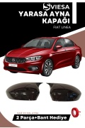 Fiat Linea 2007-2015 Batman Yarasa Ayna Kapağı Piano Black