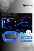 Araç Içi Torpido Ledi Şerit Led Ip Led Neon Mavi 2 Metre