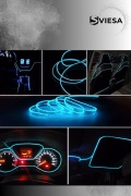 Araç Içi Torpido Ledi Şerit Led Ip Led Neon Buz Mavi (Ice Blue) 2 Metre