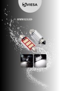 41mm Sofit Led Canbus C10w Tip Tavan Ve Plaka Led Ampul 12 Ledli Güçlü Işık (2 Adet)