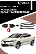 Renault Fluence Uyumlu Batman Yarasa Ayna Kapağı + Cam Rüzgarlığı