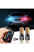 Tiger Marketing T10 Led Kumandalı 16 Renk Ve Seçeneği Ile Park Lambası Rgb Kumandalı