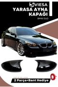 Bmw E60 2003-2010 Uyumlu Batman Yarasa Ayna Kapağı Piano Black