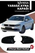 Volkwagen Jetta Mk5 2005-2010 Uyumlu Batman Yarasa Ayna Kapağı Piano Black