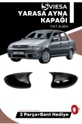 Fiat Albea Uyumlu Batman Yarasa Ayna Kapağı Piano Black