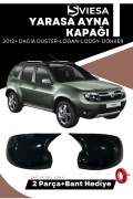2012+ Dacia Duster-Logan-Lodgy-Dokker Uyumlu Batman Yarasa Ayna Kapağı Piano Black