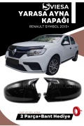 Renault Symbol 2013+ Uyumlu Batman Yarasa Ayna Kapağı Piano Black
