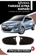 Hyundai I20 2014+ Sinyalsiz Uyumlu Batman Yarasa Ayna Kapağı Piano Black