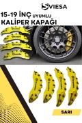 Sarı Kaliper Kapağı Seti (4lü) – Yağ Hortumlu Sportif Görünümlü Kapak Takımı