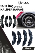 Siyah Kaliper Kapağı Seti (4lü) – Yağ Hortumlu Sportif Görünümlü Kapak Takımı