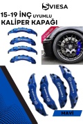 Mavi Kaliper Kapağı Seti (4lü) – Yağ Hortumlu Sportif Görünümlü Kapak Takımı