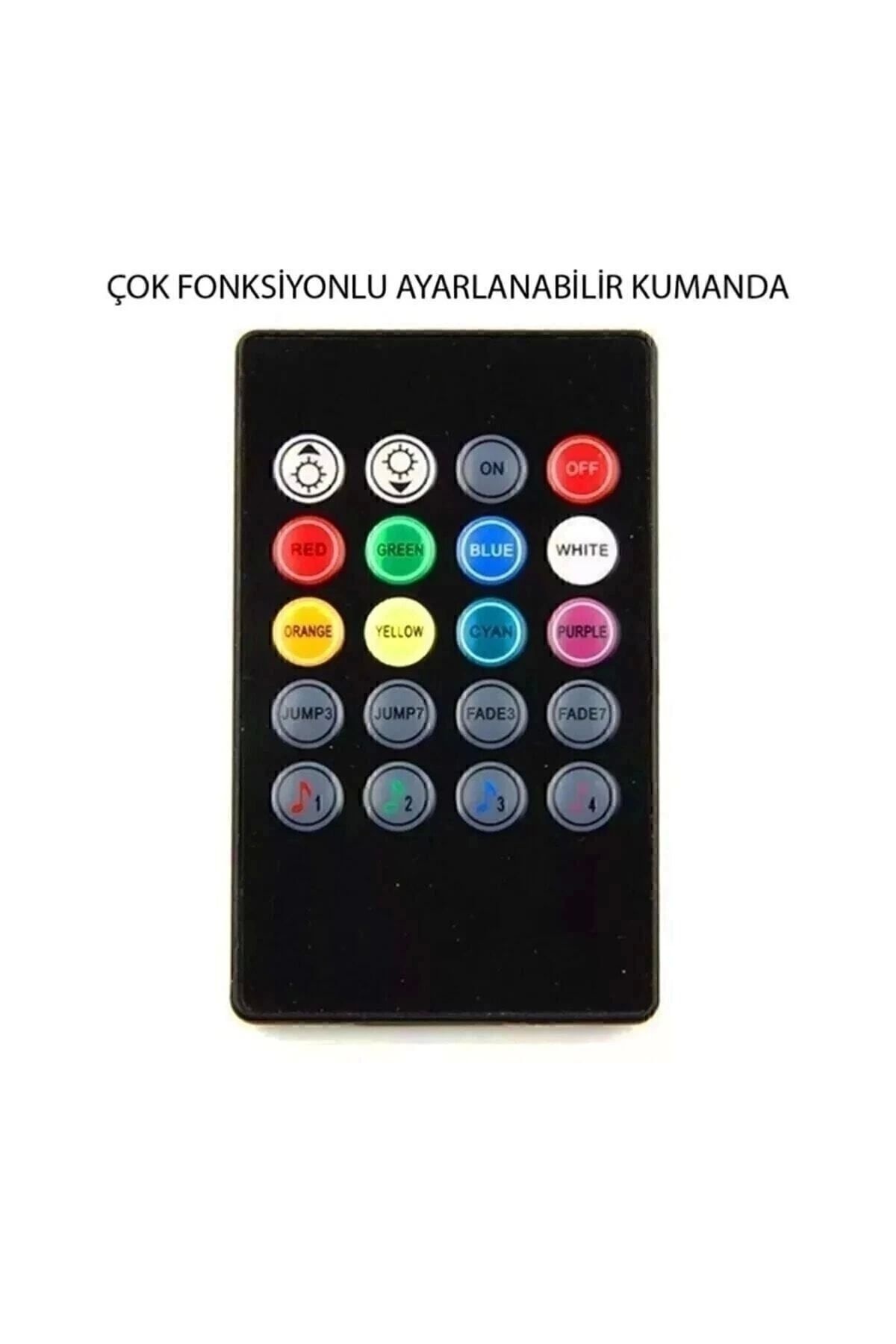 Araç Içi Aydınlatma Sorelis Kumandalı Müziğe Duyarlı 12 Led Ayak Altı Led - 7 Renk Rgb Pro
