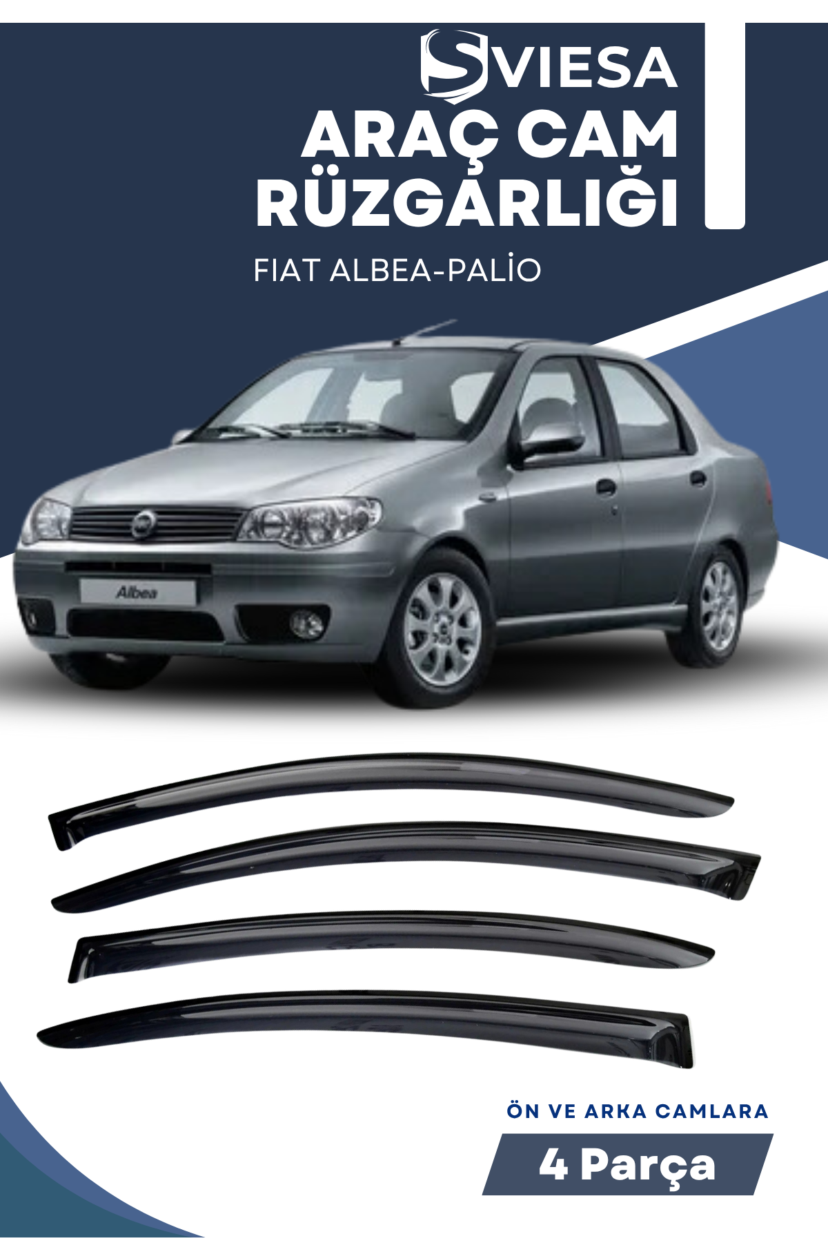 FIAT ALBEA-PALİO  uyumlu oto camlara özel ölçü cam rüzgarlığı rüzgarlık