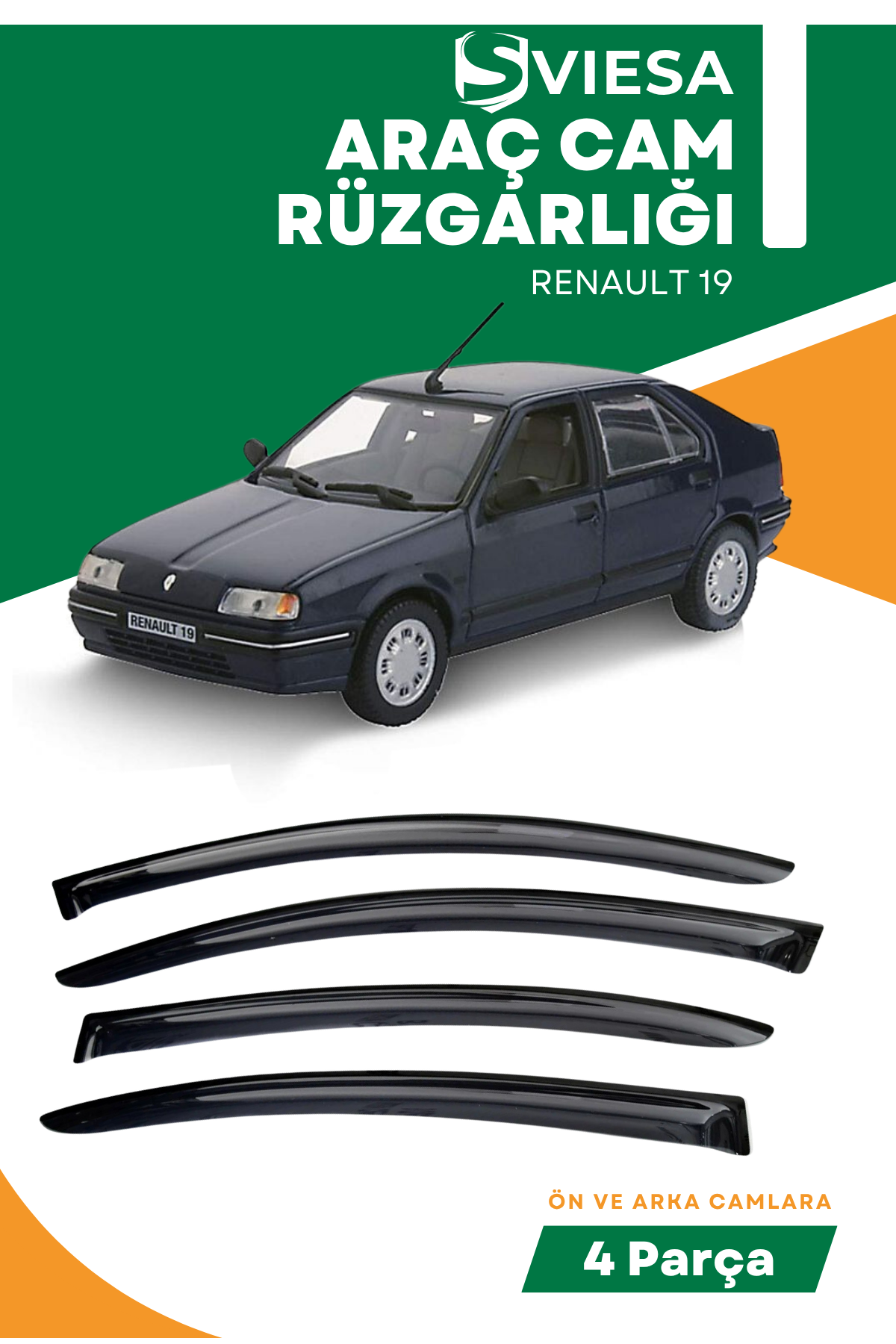 RENAULT 19  uyumlu oto camlara özel ölçü cam rüzgarlığı rüzgarlık