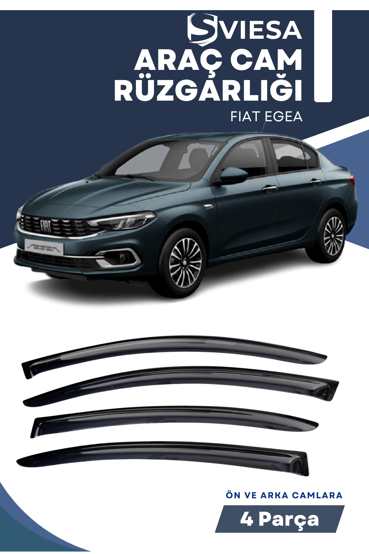 FIAT EGEA  uyumlu oto camlara özel ölçü cam rüzgarlığı rüzgarlık