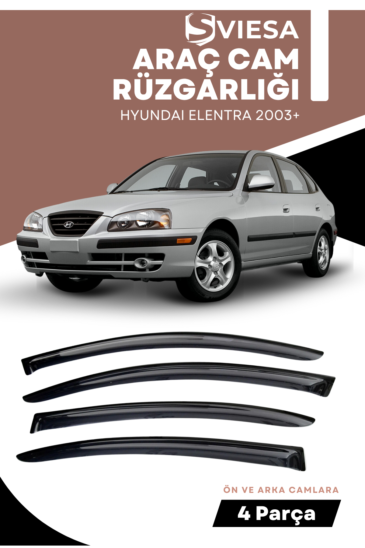 HYUNDAI ELENTRA 2003 SONRASI  uyumlu oto camlara özel ölçü cam rüzgarlığı rüzgarlık