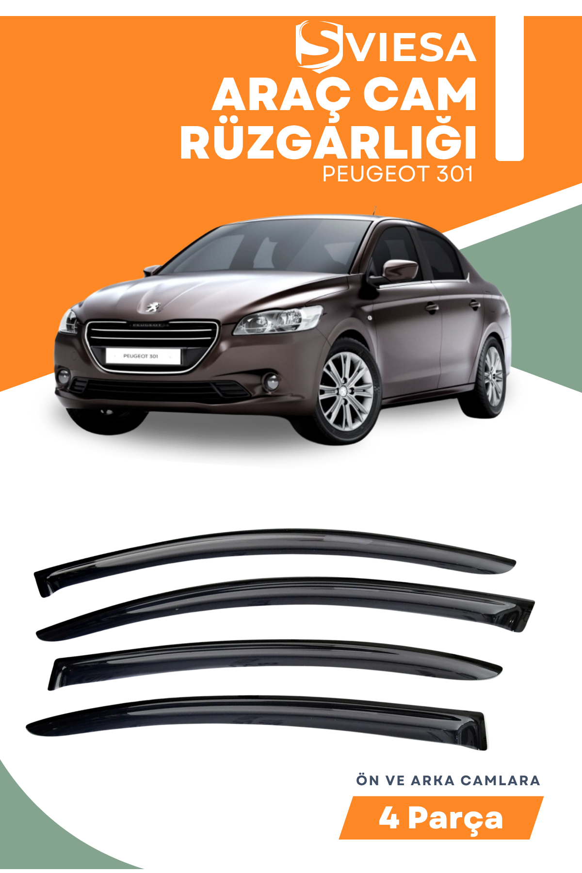 PEUGEOT 301  uyumlu oto camlara özel ölçü cam rüzgarlığı rüzgarlık