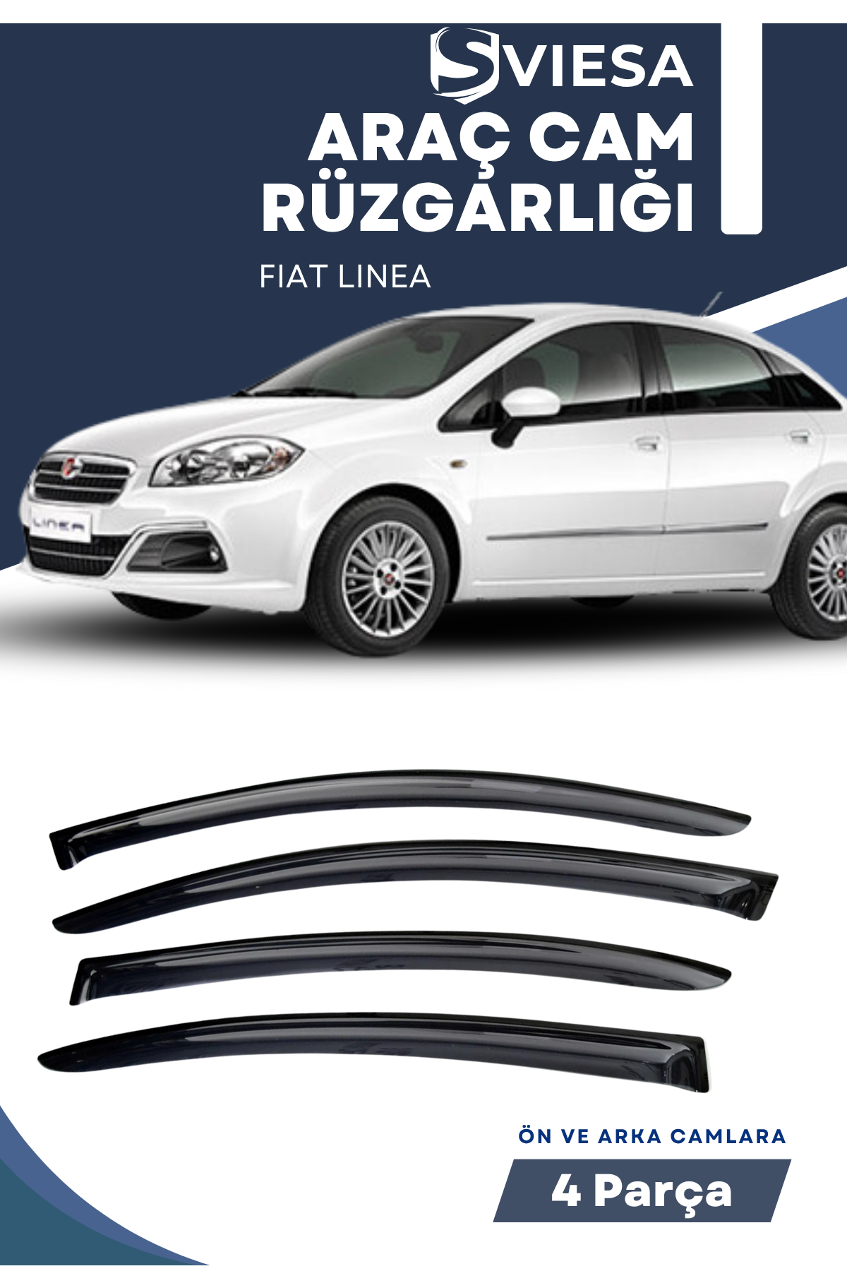 FIAT LINEA  uyumlu oto camlara özel ölçü cam rüzgarlığı rüzgarlık