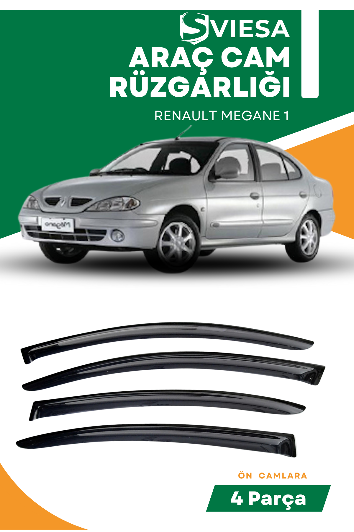 RENAULT MEGANE 1  uyumlu oto camlara özel ölçü cam rüzgarlığı rüzgarlık