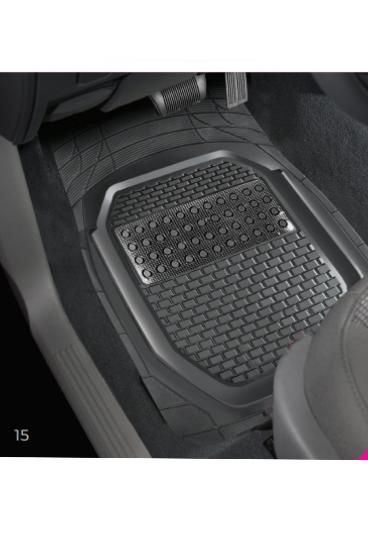 Hyundai I20 Uyumlu Universal Sorelis Derin Havuzlu Paspas Krom Karbon