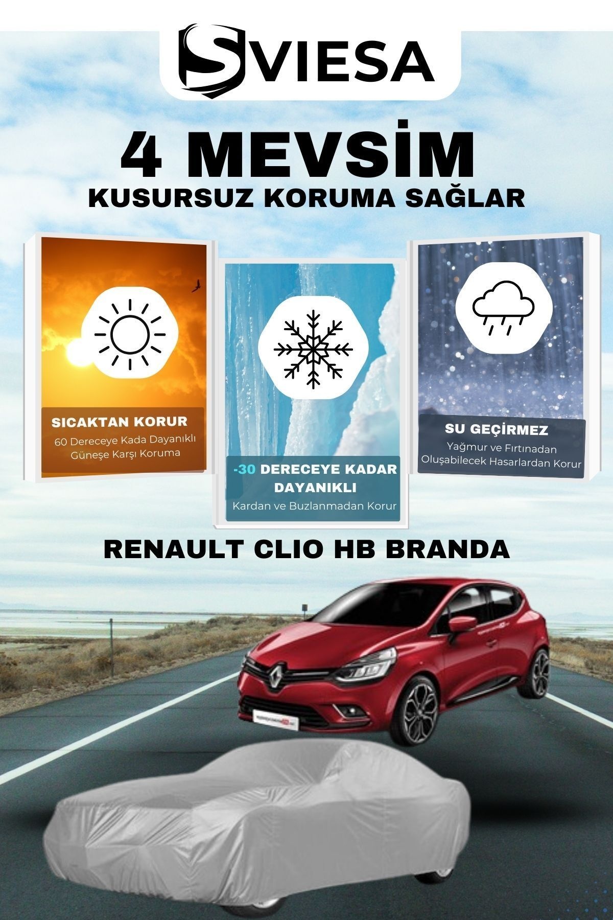 Renault Clio Hb Uyumlu Branda Lüx Kalite Oto Brandası,araba Çadırı