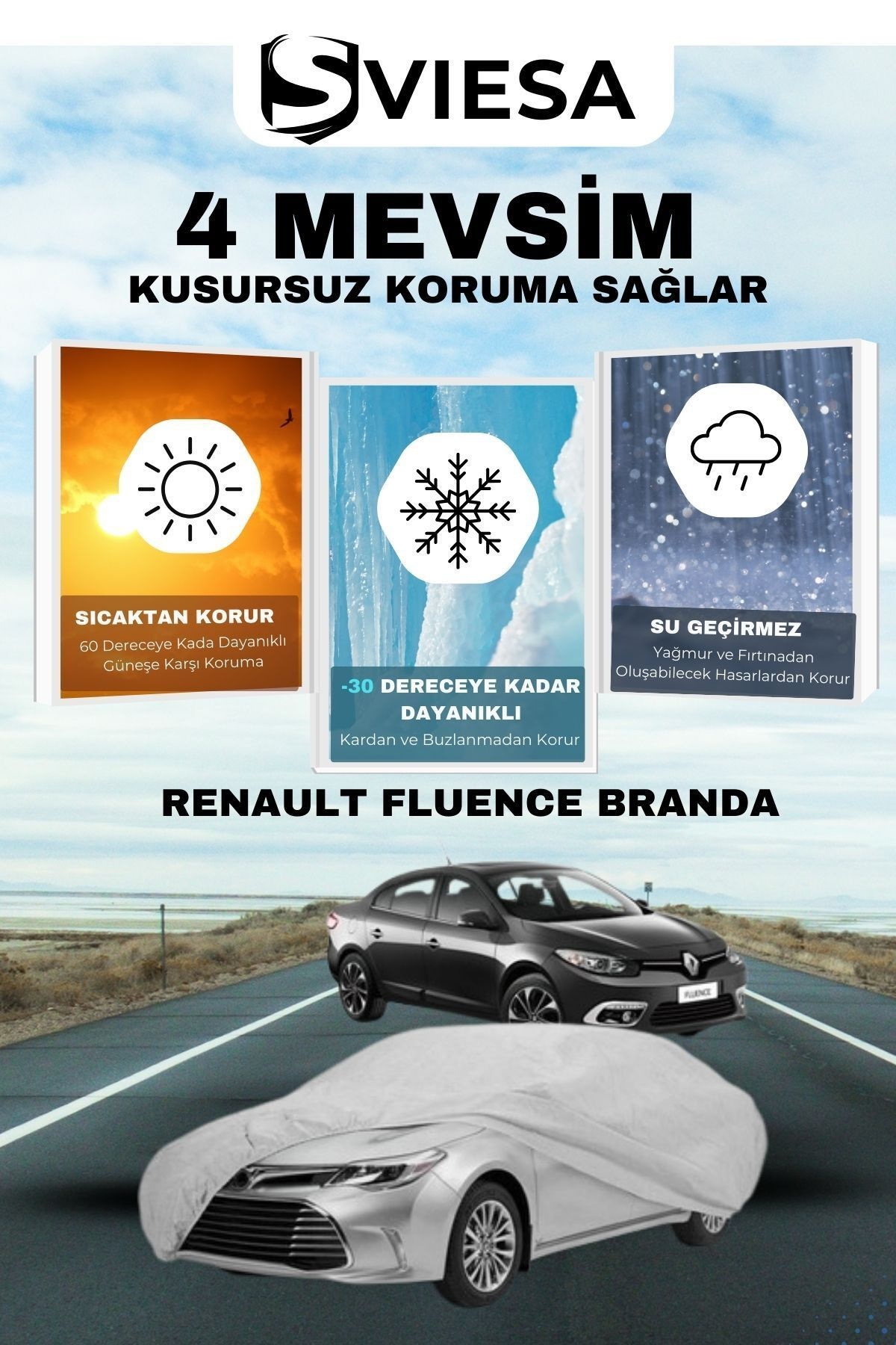 Renault Fluence Uyumlu Branda Lüx Kalite Oto Brandası,araba Çadırı
