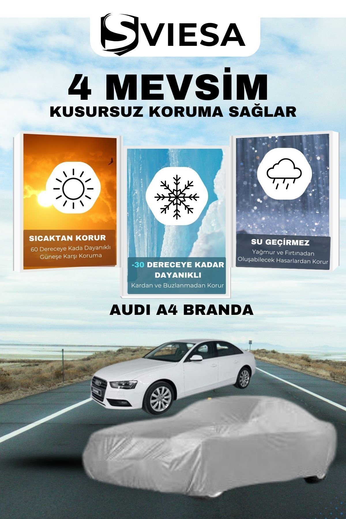 Audi A4 Uyumlu Branda Lüx Kalite Oto Brandası,araba Çadırı