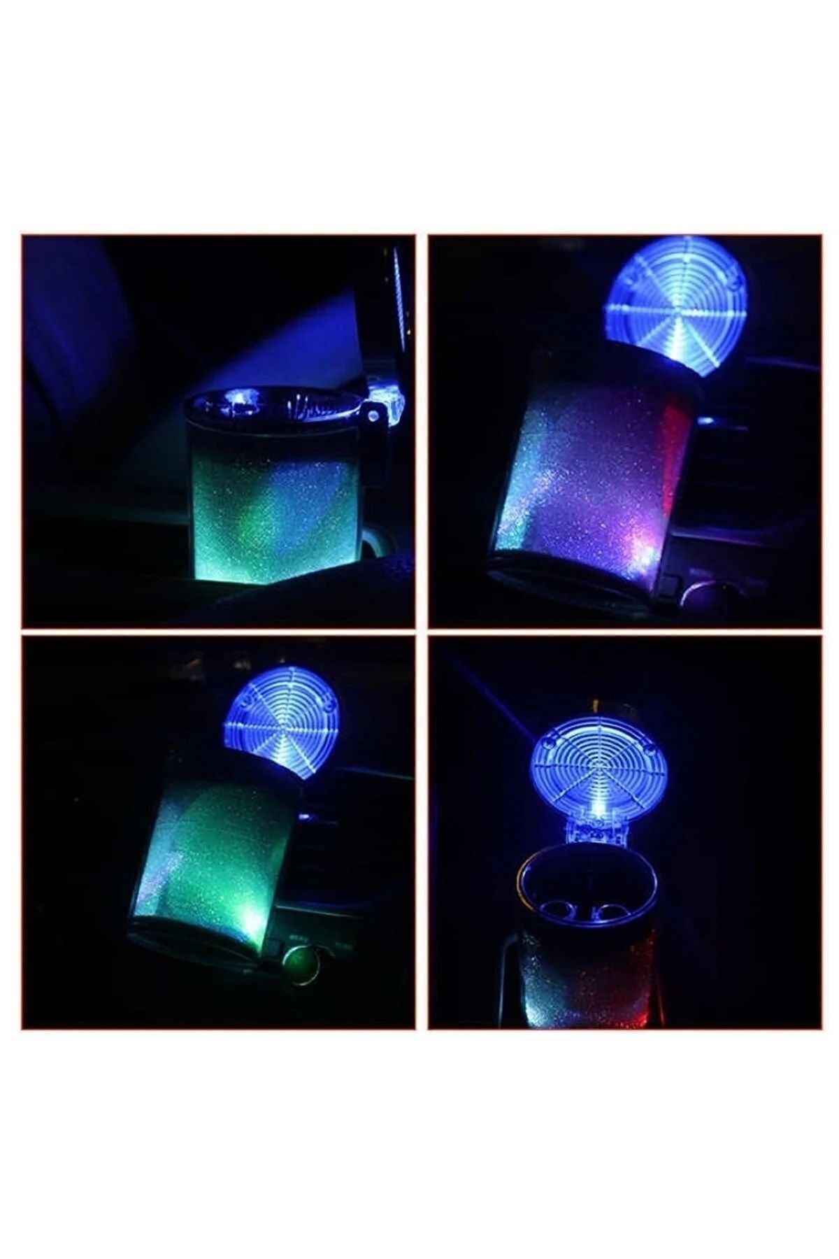 OTO KÜLLÜK RENKLİ IŞILTILI RGB ARAÇ İÇİ LED KÜLLÜK 7 IŞIKLI BLACKPİNK HAYRANI BADGİRL KÜLLÜĞÜ