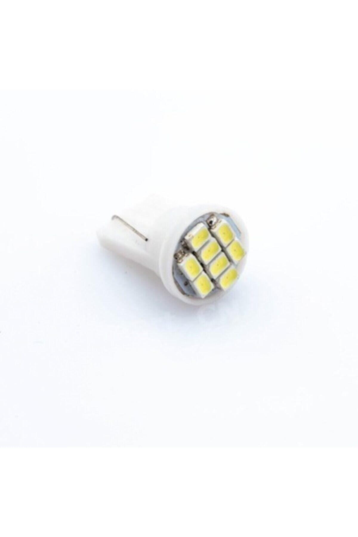 2 Adet T10 Dipsiz W5w 8 Ledli Beyaz Park Tavan Plaka Ampülü