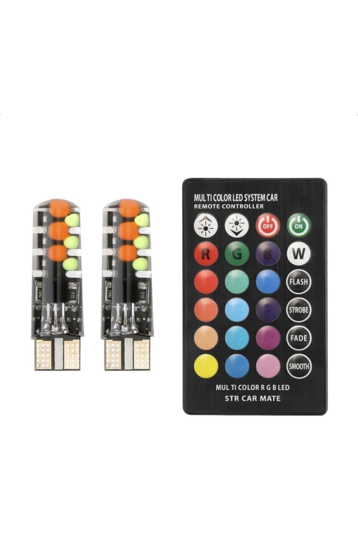 Tiger Marketing T10 Led Kumandalı 16 Renk Ve Seçeneği Ile Park Lambası Rgb Kumandalı