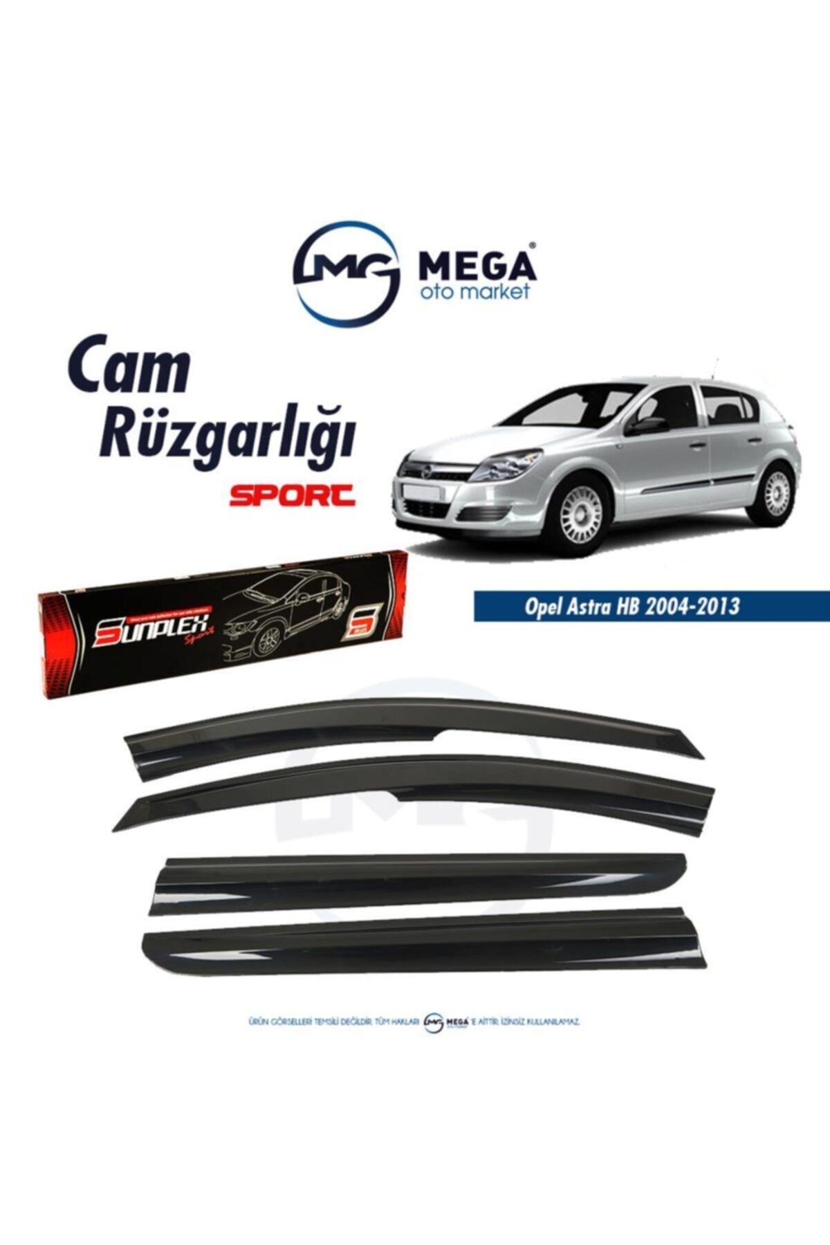 Opel Astra H 2004-2013 Cam Rüzgarlık Mugen Ti?p