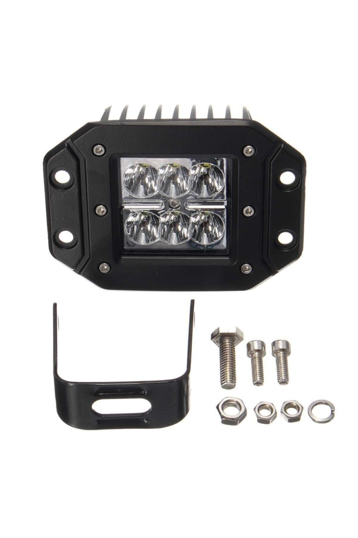 Offroad Sis Farı Beyaz Gömme Tip 18w 6 Ledli Lamba Tampon