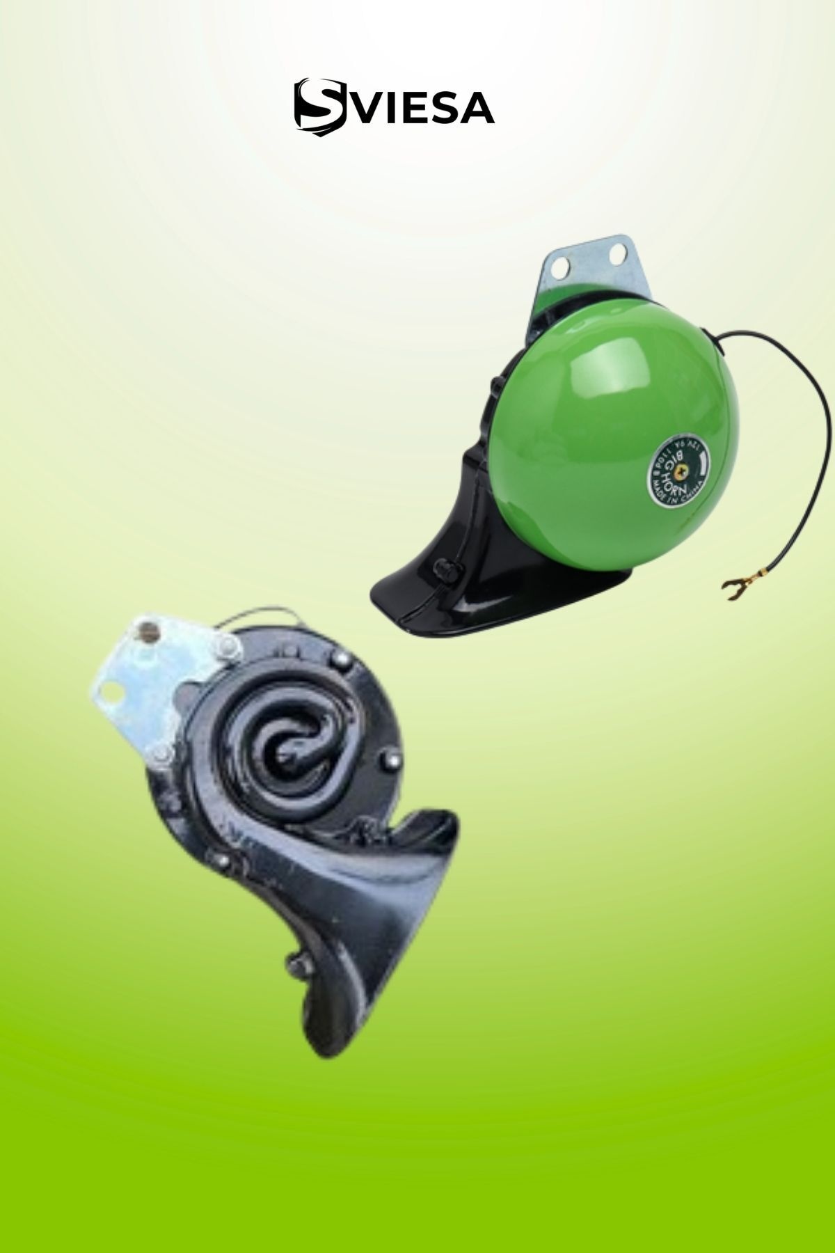 Çat Çat Korna 2 li Set Yeşil 12 Volt Salyangoz Mitsuba Tip Amerikan