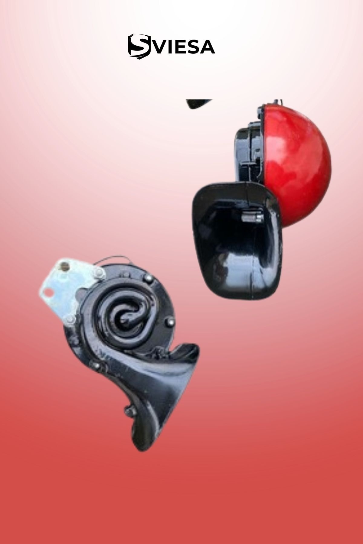 Çat Çat Korna 2 li Set Kırmızı 12 Volt Salyangoz Mitsuba Tip Amerikan