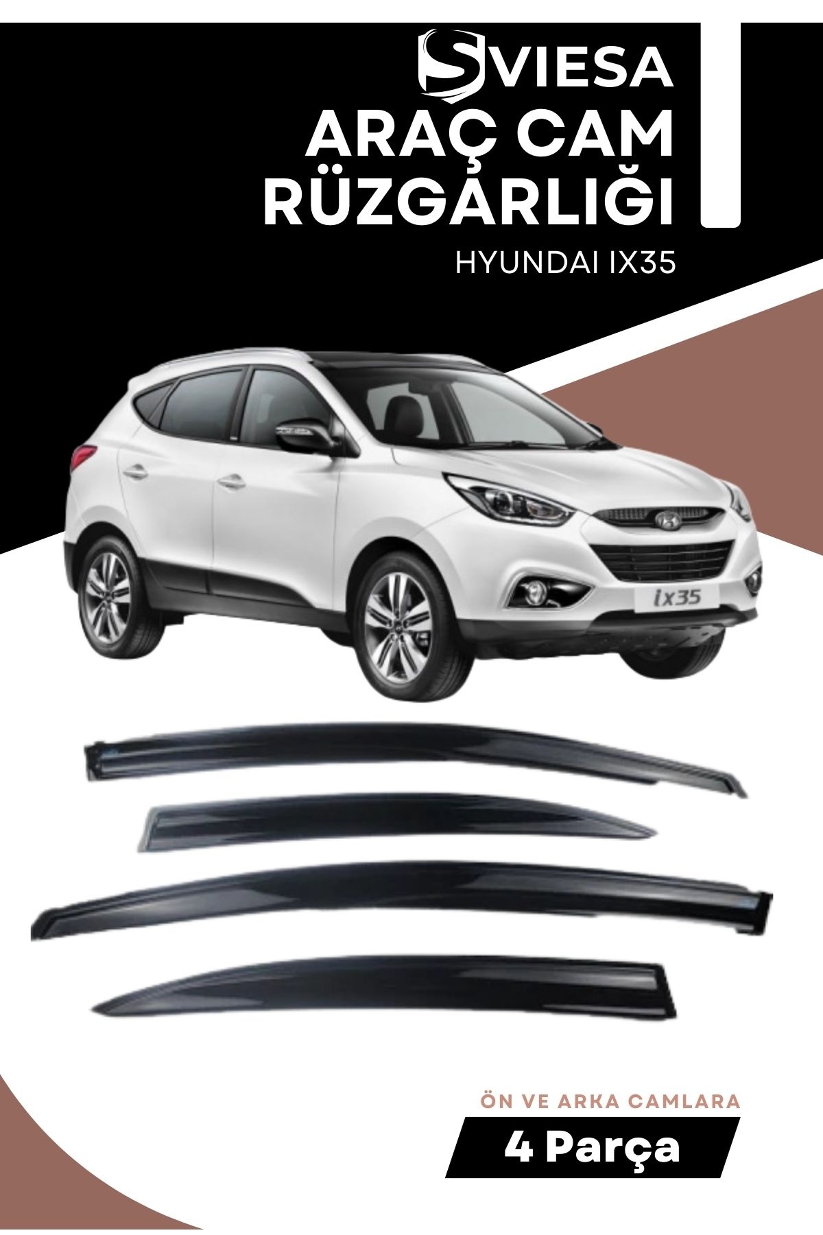 HYUNDAI IX35 uyumlu oto camlara özel ölçü cam rüzgarlığı rüzgarlık