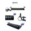 S12 Kırmızı Mavi Beyaz Yanan Cam İçi Led 12 Ledli Vantuzlu Çakmaklık Girişli 12 Volt