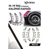 Beyaz Kaliper Kapağı Seti (4lü) – Yağ Hortumlu Sportif Görünümlü Kapak Takımı