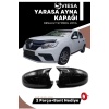 Renault Symbol 2013+ Uyumlu Batman Yarasa Ayna Kapağı Piano Black