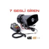 Her Araca Uyumlu Universal 7 Sesli Konuşmalı Mikrofonlu Megafonlu Siren