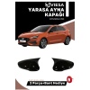 Hyundai I30 2012-2017 Uyumlu Batman Yarasa Ayna Kapağı Piano Black