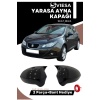 Seat Ibiza 4 2008-2017 Uyumlu Batman Yarasa Ayna Kapağı Piano Black